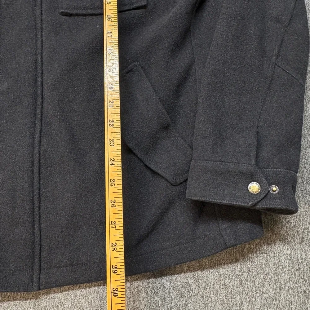 Levis Mens Wool Blend Hooded Field Jacket Charcoal Grey XXL Military Chore‎ Coat